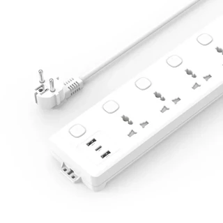 چندراهی برق هوشمند ایکس او مدل XO WL19 با 6 پریز AC و 3 پورت USB